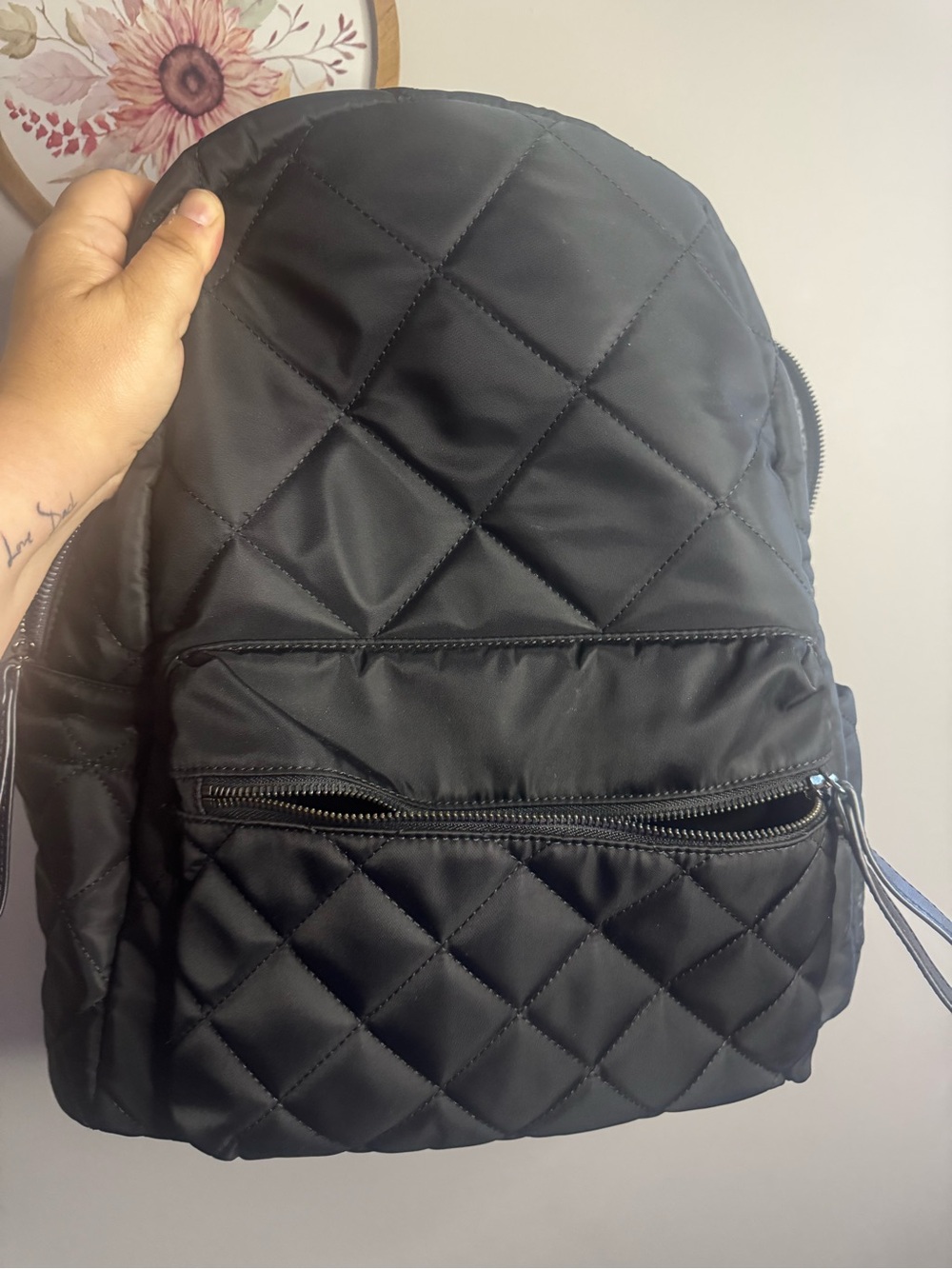 Sol and Selene black   Quilted Backpack - Stylish Everyday Carry